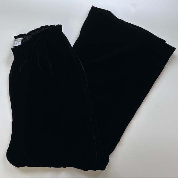 Vintage Zoran Silk Viscose Blend Velvet Wide Leg Pants Made in Italy S M or L - Picture 4 of 12